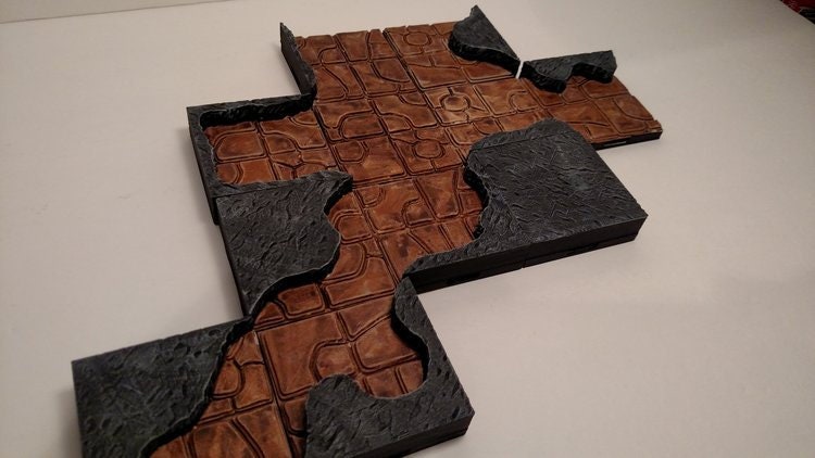 True Tiles - Cavern Tiles Deluxe Set 75 Tiles! - OpenLock - DND - Pathfinder - Dungeons & Dragons - Terrain - RPG - Tabletop - 28 mm / 1"