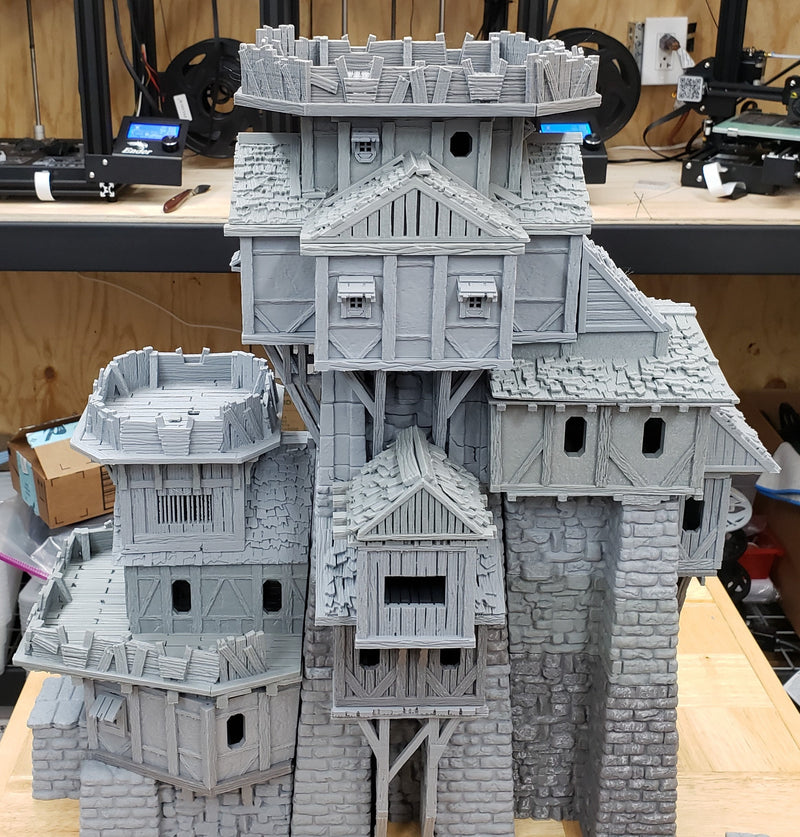 Iron Wheel Trade Guild Tower - DND - Pathfinder - Dungeons & Dragons - RPG - Tabletop - Terrain - 28 mm / 1" -  - Gamescape3d