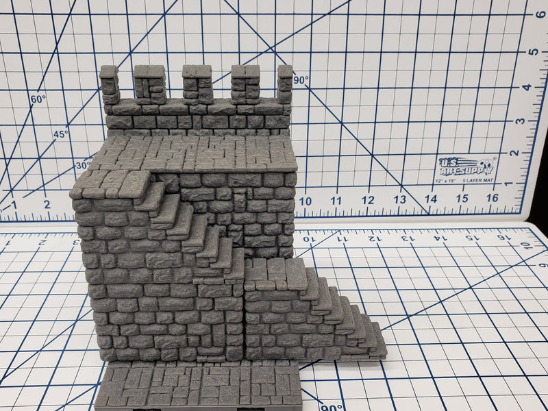 Castle Style - Stairs and Ladders - DragonLock - DND - Pathfinder - RPG - Dungeon & Dragons - 28 mm / 1" - Terrain - Fat Dragon Games