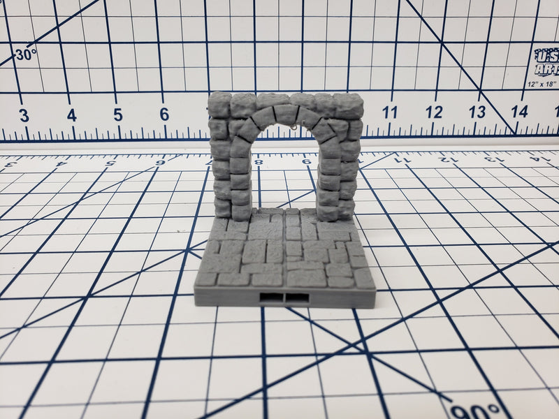 Castle Style - Door Tile - DragonLock - DND - Pathfinder - RPG - Dungeon & Dragons - 28 mm / 1" - Terrain - Fat Dragon Games