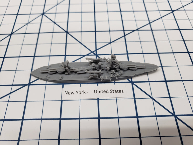 Battleship - New York - US Navy - Wargaming - Axis and Allies - Naval Miniature -  Tabletop Games - Warships