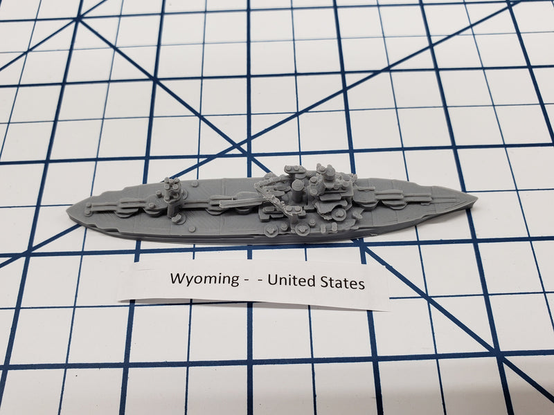 Battleship - Wyoming - US Navy - Wargaming - Axis and Allies - Naval Miniature -  Tabletop Games - Warships