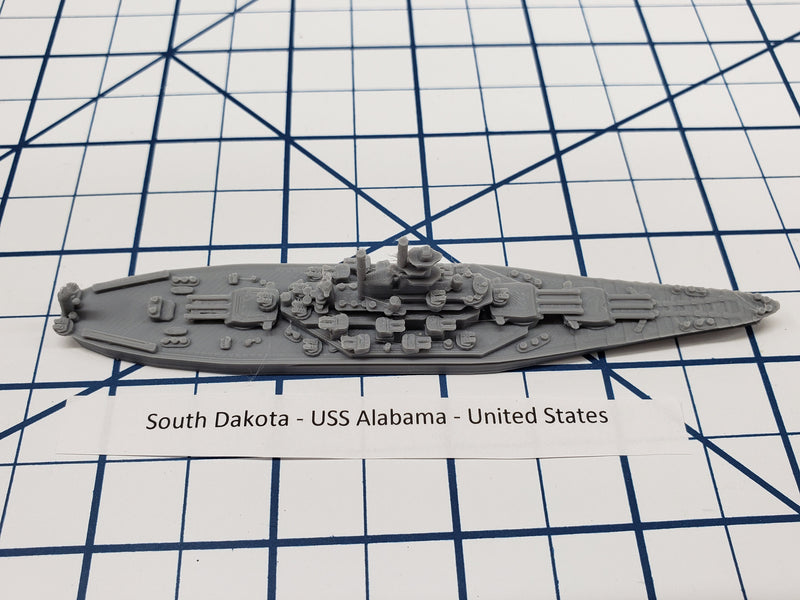 Battleship - Alabama - US Navy - Wargaming - Axis and Allies - Naval Miniature - Victory at Sea - Tabletop Games - Warships