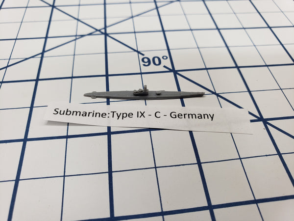 Submarine - Type IX C- German Navy - Wargaming - Axis and Allies - Naval Miniature - Victory at Sea - Tabletop Games - Warships