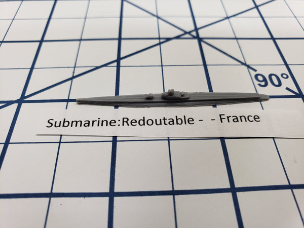 Submarine - Redoutable - French Navy - Wargaming - Axis and Allies - Naval Miniature - Victory at Sea - Tabletop Games - Warships