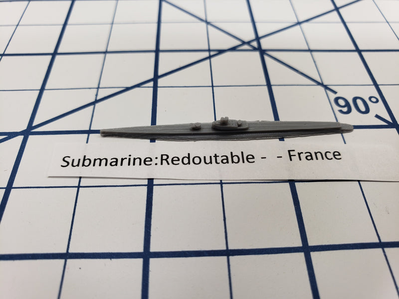 Submarine - Redoutable - French Navy - Wargaming - Axis and Allies - Naval Miniature - Victory at Sea - Tabletop Games - Warships