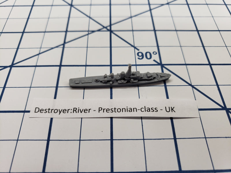 Destroyer - River Class Prestonian - Royal Navy - Wargaming - Axis and Allies - Naval Miniature - Victory at Sea - Tabletop Games - Warships