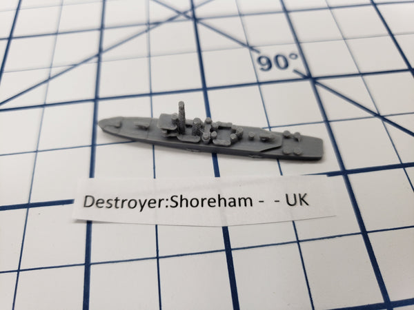 Destroyer - Shoreham Class - Royal Navy - Wargaming - Axis and Allies - Naval Miniature - Victory at Sea - Tabletop Games - Warships