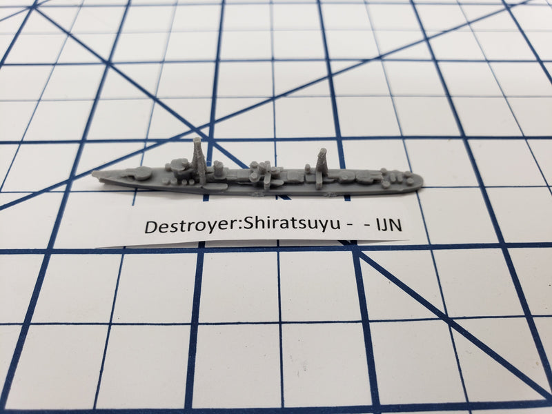 Destroyer - Shiratsuyu Class - IJN - Wargaming - Axis and Allies - Naval Miniature - Victory at Sea - Tabletop Games - Warships