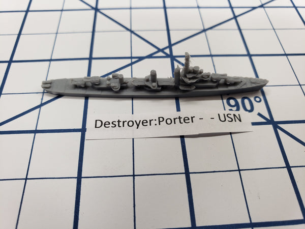 Destroyer - Porter Class - USN - Wargaming - Axis and Allies - Naval Miniature - Victory at Sea - Tabletop Games - Warships