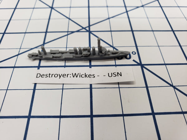Destroyer - Wickes Class - USN - Wargaming - Axis and Allies - Naval Miniature - Victory at Sea - Tabletop Games - Warships