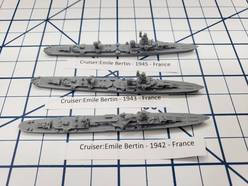 Cruiser - Emile Bertin - French Navy - Wargaming - Axis and Allies - Naval Miniature - Victory at Sea - Tabletop Games - Warships