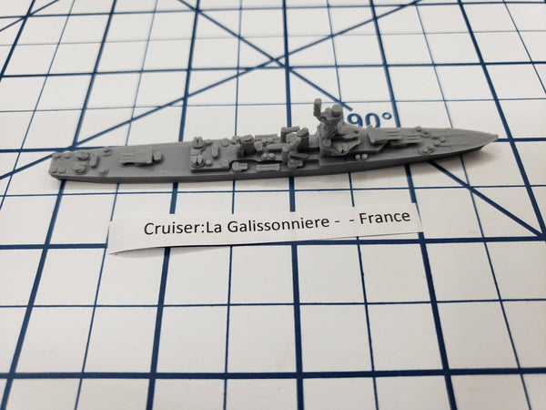 Cruiser - La Galissonniere - French Navy - Wargaming - Axis and Allies - Naval Miniature - Victory at Sea - Tabletop Games - Warships