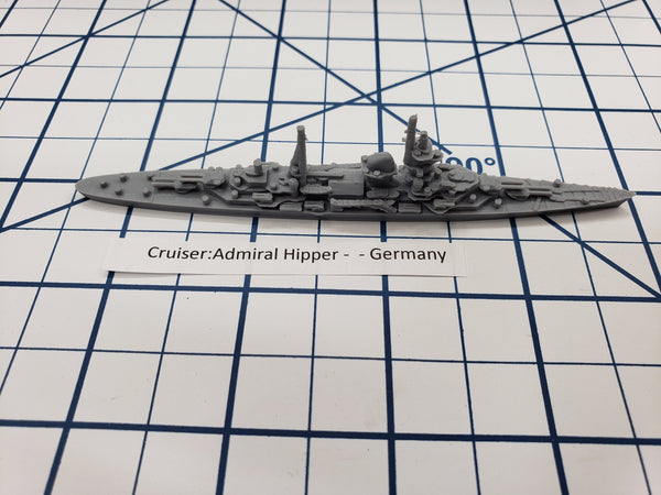 Cruiser - Admiral Hipper - German Navy - Wargaming - Axis and Allies - Naval Miniature - Victory at Sea - Tabletop Games - Warships