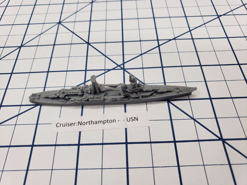 Cruiser - Northampton - 1945 Variant - USN - Wargaming - Axis and Allies - Naval Miniature - Victory at Sea - Tabletop Games - Warships