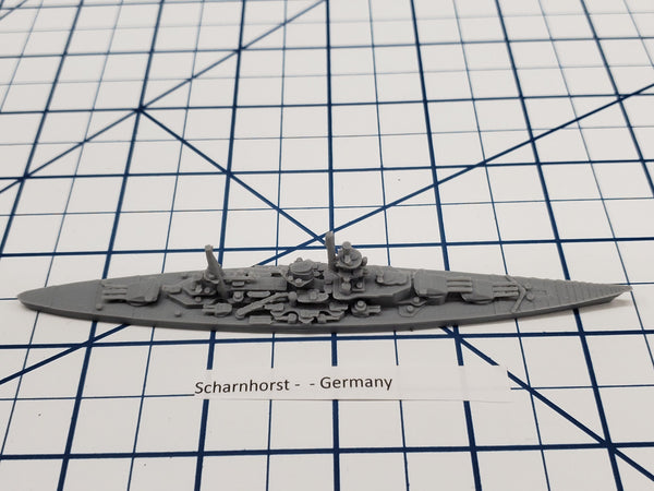 Battleship - Scharnhorst - German Navy - Wargaming - Axis and Allies - Naval Miniature - Victory at Sea - US Navy - Tabletop - Warships