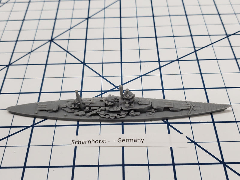 Battleship - Scharnhorst - German Navy - Wargaming - Axis and Allies - Naval Miniature - Victory at Sea - US Navy - Tabletop - Warships