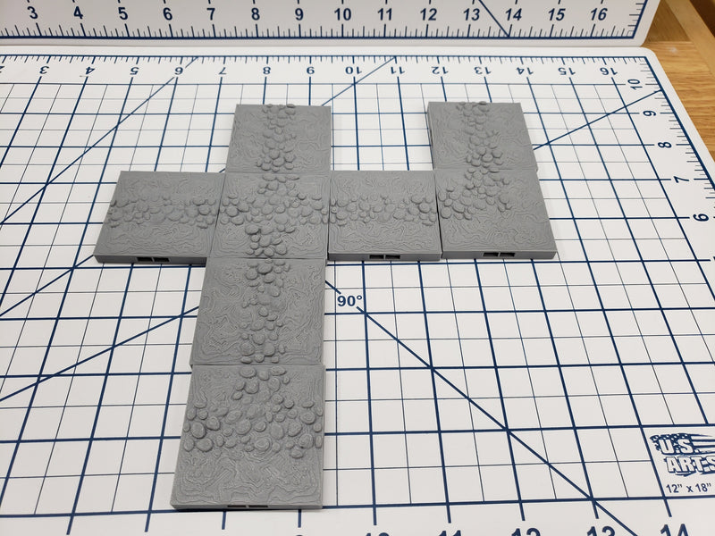 Cemetery Ground Tiles - Paths - DragonLock - DND - Pathfinder - RPG - Dungeon & Dragons - 28 mm / 1" - Fat Dragon Games