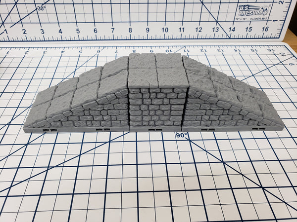 Dungeon Style - Ramps / Elevated Tiles - DragonLock - DND - Pathfinder - RPG - Dungeon & Dragons - 28 mm / 1" - Terrain - Fat Dragon Games