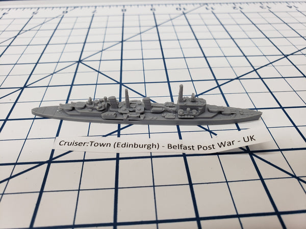 Cruiser - HMS Belfast - Royal Navy - Wargaming - Axis and Allies - Naval Miniature - Victory at Sea - Tabletop Games - Warships