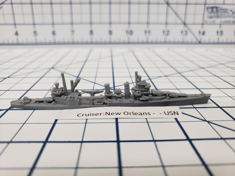 Cruiser - New Orleans - USN - Wargaming - Axis and Allies - Naval Miniature - Victory at Sea - Tabletop Games - Warships