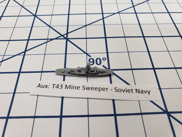 Auxiliary - T43 - Mine Sweeper - Soviet Navy - Wargaming - Axis and Allies - Naval Miniature -  Tabletop Games - Warships