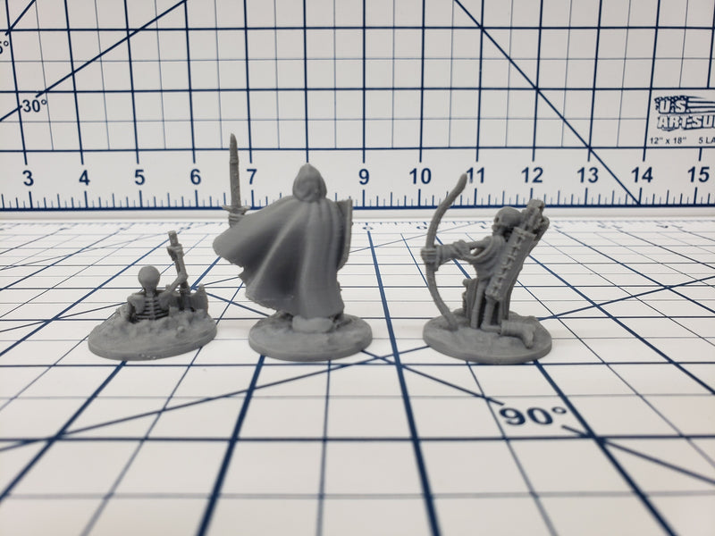 Skeleton Miniatures Sets - DND - Pathfinder - RPG - Dungeon & Dragons - Miniature - Mini - 28 mm / 1" - Fat Dragon Games