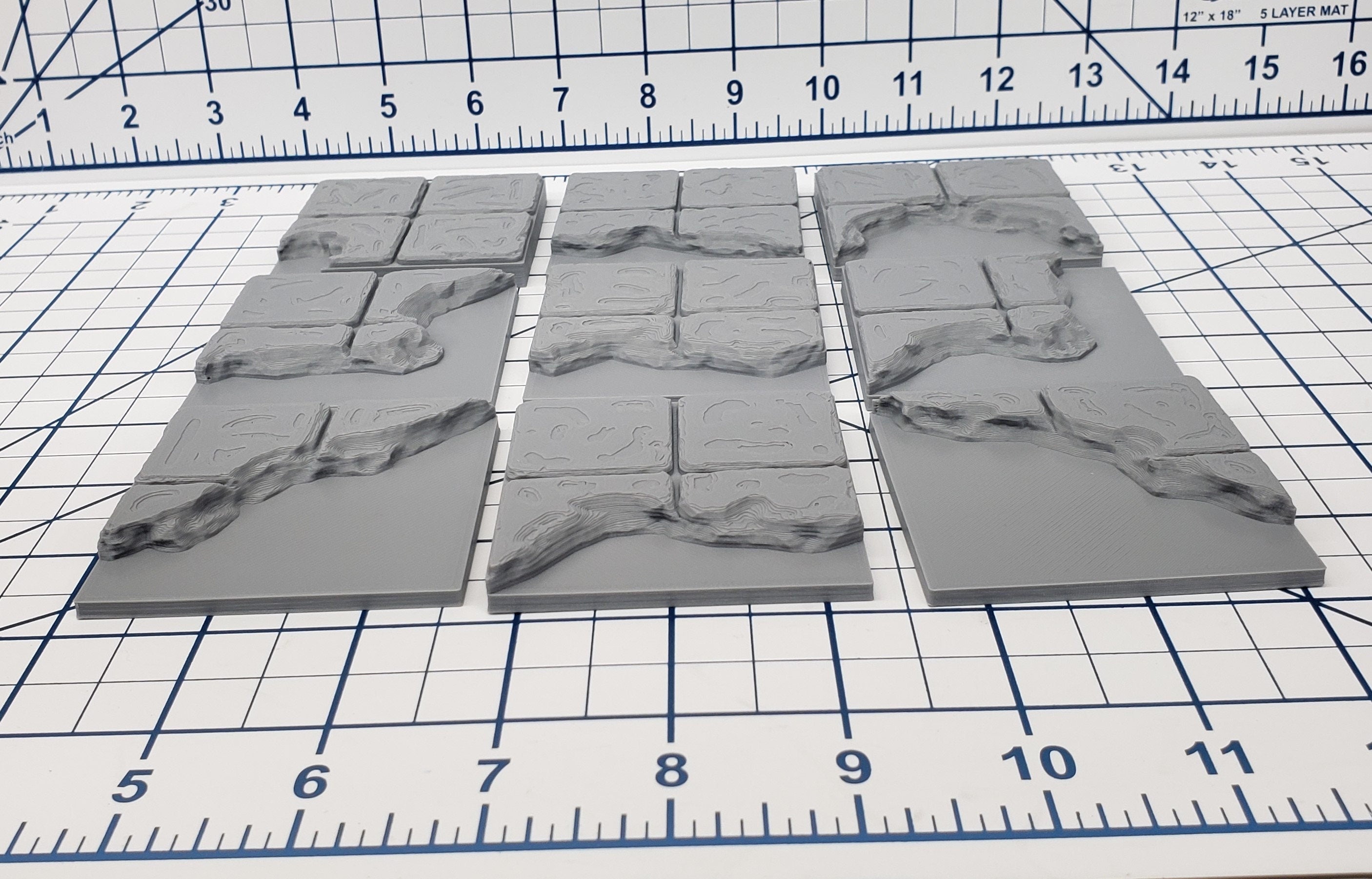 Water Floor Tiles - EC3D - DND - Pathfinder - Dungeons & Dragons - RPG - Tabletop - 28 mm / 1" - True Tiles