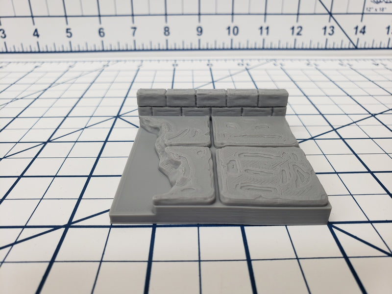 Water Wall Tiles - EC3D - DND - Pathfinder - Dungeons & Dragons - RPG - Tabletop - 28 mm / 1" - True Tiles