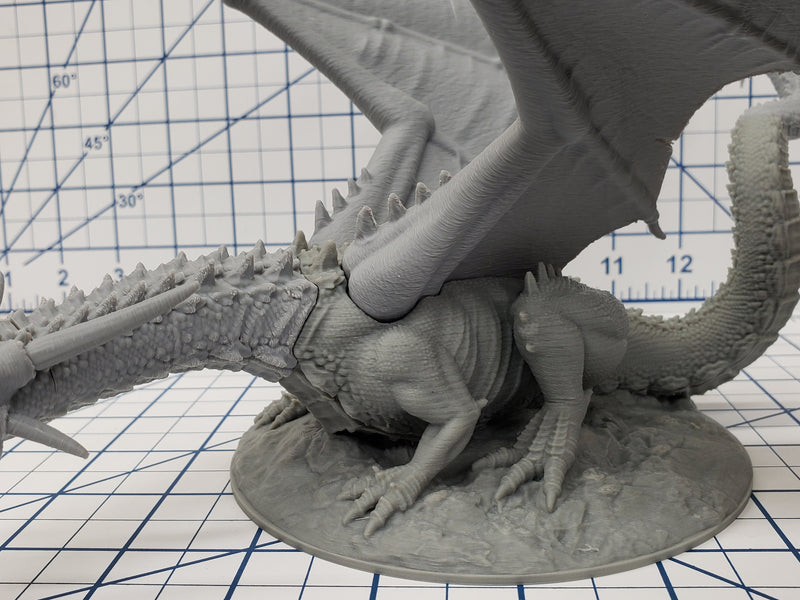 Great Dragon Miniature - DND - Pathfinder - RPG - Dungeon & Dragons - Miniature - Mini - 28 mm / 1" - Fat Dragon Games