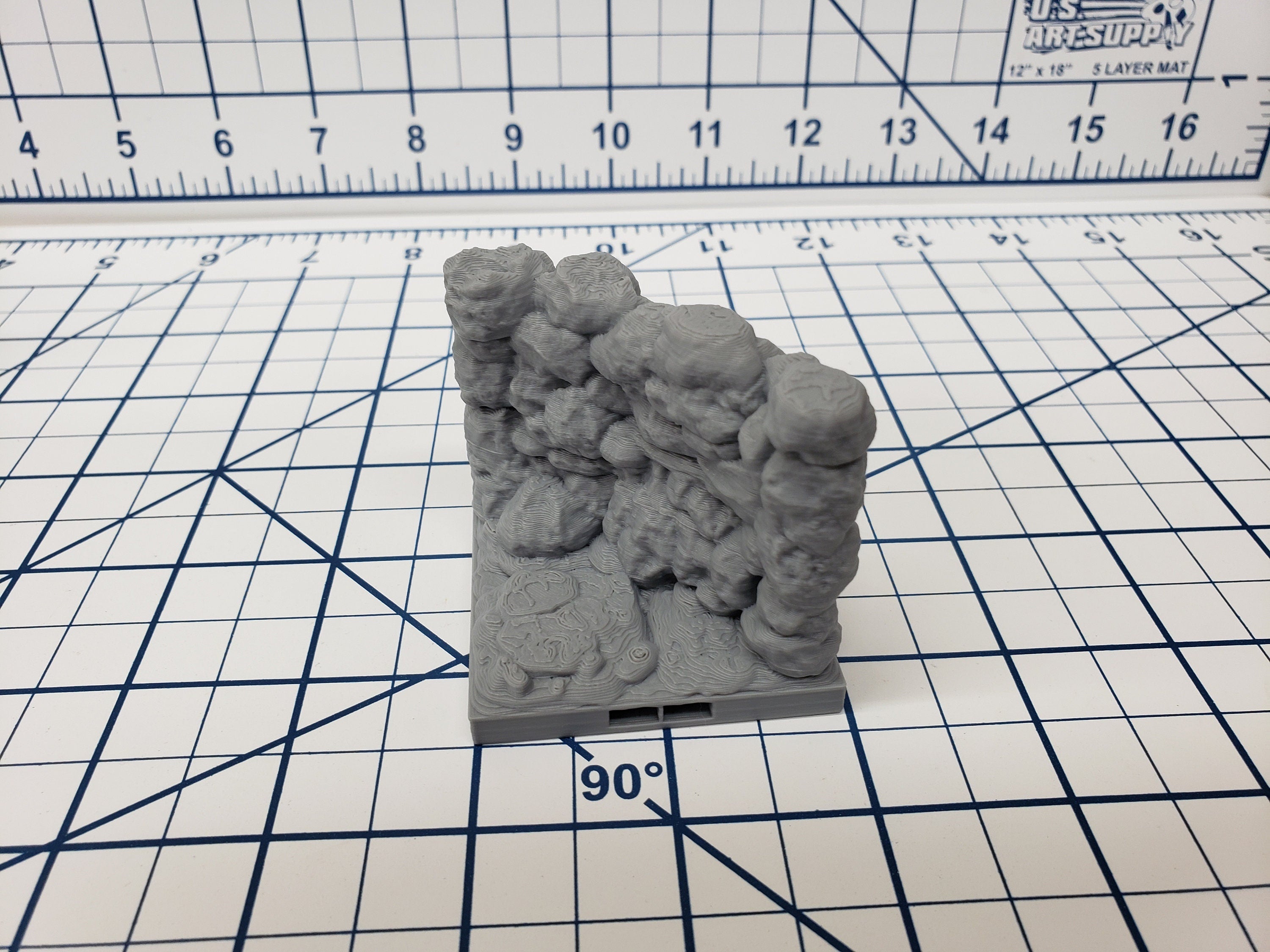 Caverns - Wavy Wall and Corner Tiles- DragonLock - DND - Pathfinder - RPG - Dungeon & Dragons - 28 mm / 1" - Terrain - Fat Dragon Games