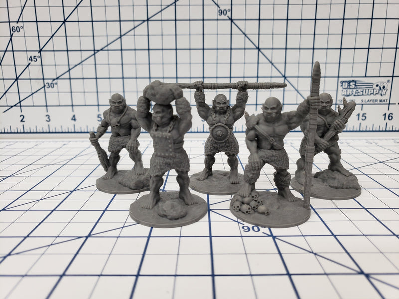 Ogre Warband - DND - Pathfinder - RPG - Dungeon & Dragons - Miniature - Mini - 28 mm / 1" - Fat Dragon Games