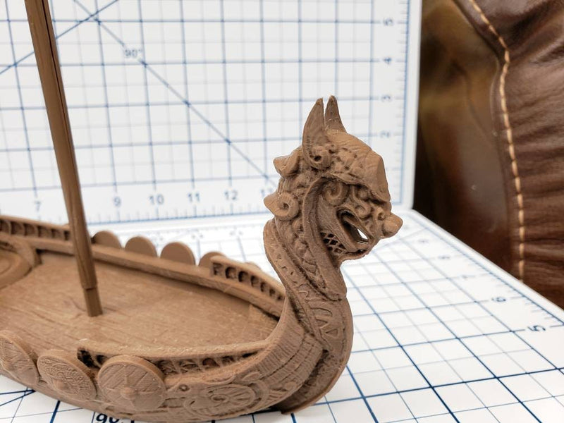 The Wilds of Wintertide Longship - EC3D  - DND - Pathfinder - Dungeons & Dragons - RPG - Tabletop  - 28 mm / 1"