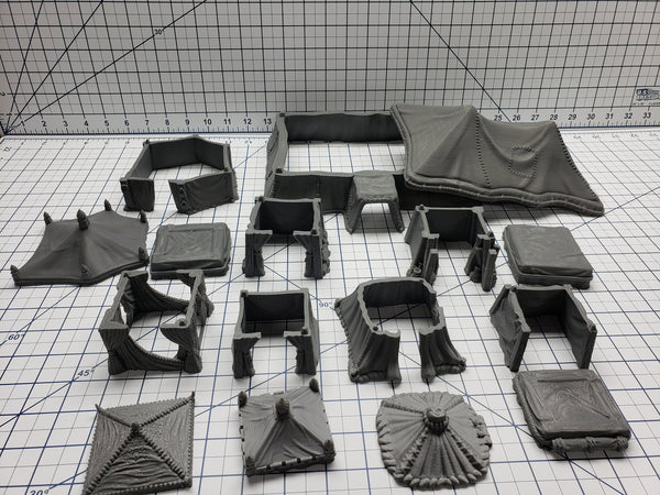Empire of Scorching Sands - Tents - DND - Dungeons & Dragons - RPG - Tabletop - EC3D - Miniature - 28 mm