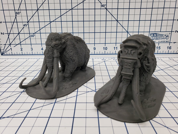 The Wilds of Wintertide - Woolly Mammoth Minis - Hero's Hoard - DND - Pathfinder - Dungeons & Dragons - RPG - Tabletop - EC3D - Miniature