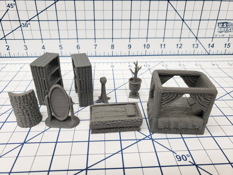 Forest of Oakenspire - Furniture Scatter Set - Hero's Hoard - DND - Pathfinder - Dungeons & Dragons - RPG - Tabletop - EC3D - 28 mm - 1"