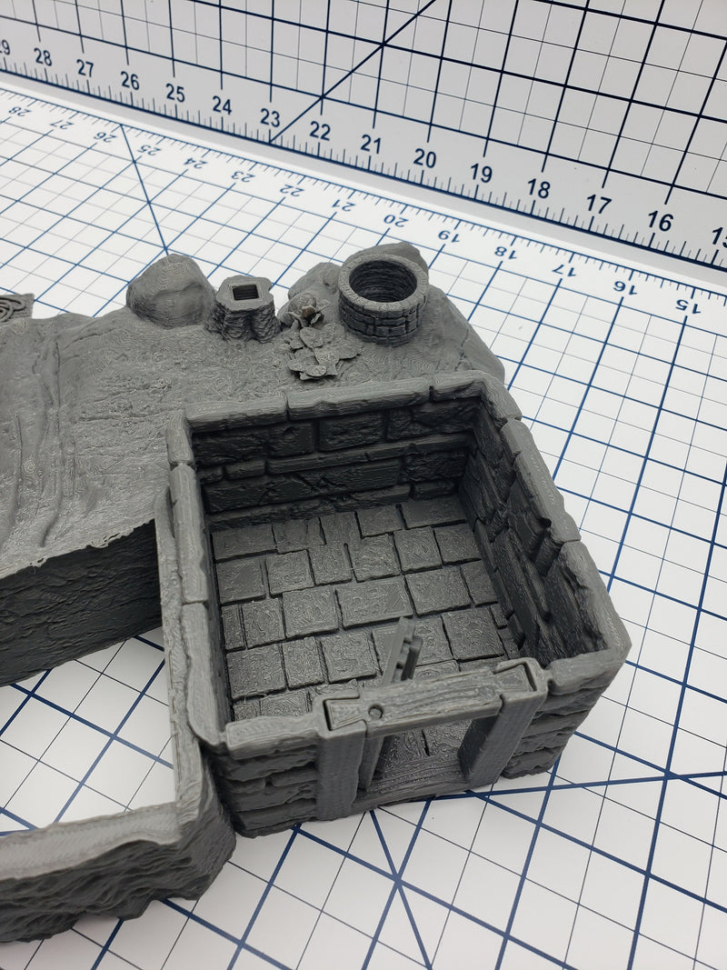 2 Story House w/ Basement - DND - Pathfinder - Dungeons & Dragons - RPG - Tabletop - Terrain - 28 mm / 1" -  - Gamescape3d