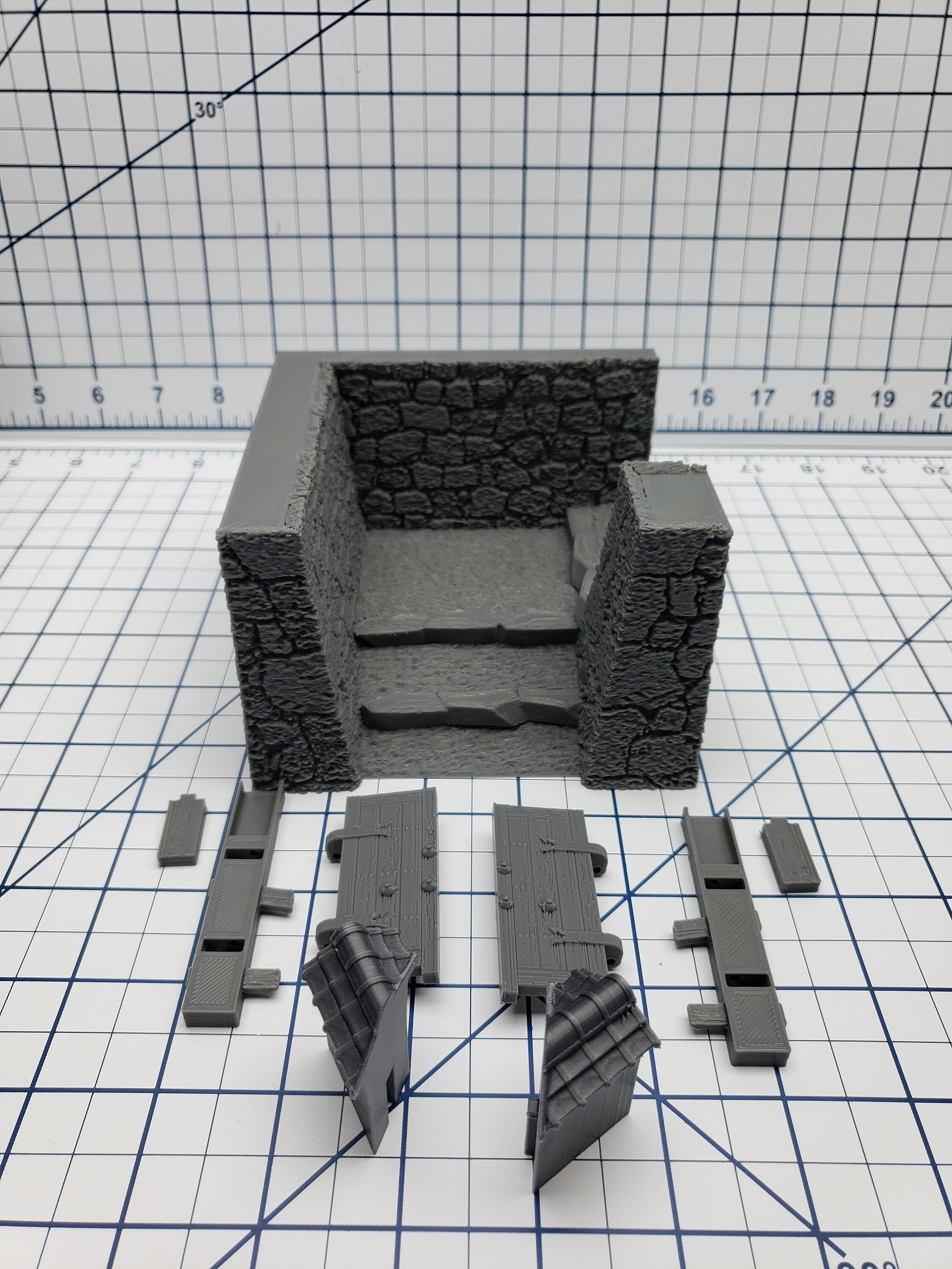 Samurai Castle Walls - DND - Pathfinder - Dungeons & Dragons -  - Test of Honour - RPG - Tabletop - 28 mm / 1"