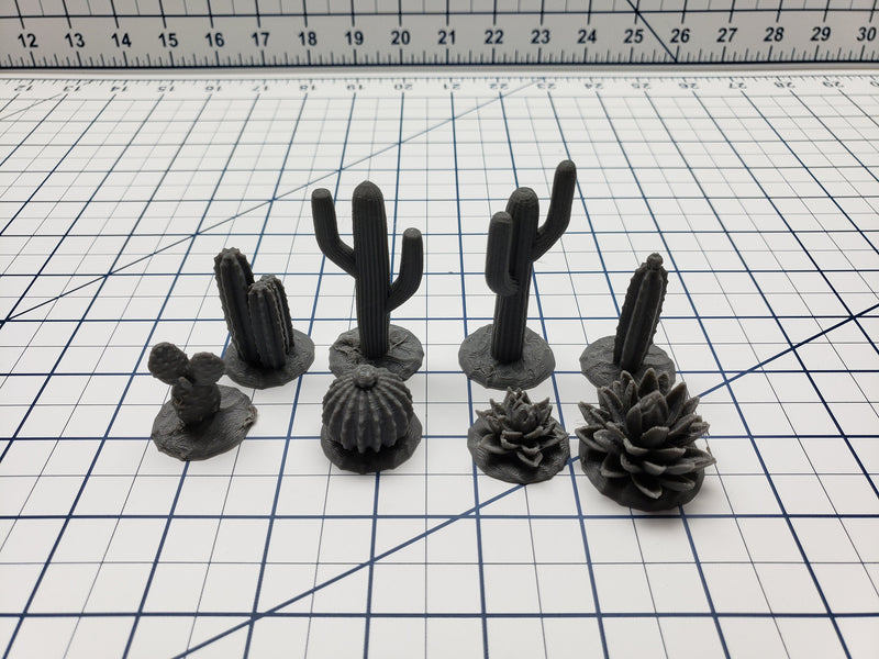 Empire of Scorching Sands - Set of Desert Plants - Cacti - DND - Dungeons & Dragons - RPG - Tabletop - EC3D - Miniature - 28 mm