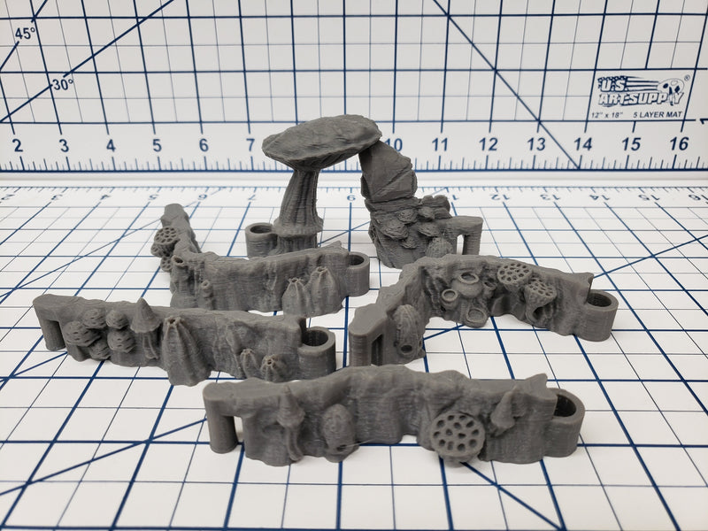 DungeonSticks - Mushroom Grove Style - DND - Pathfinder - Dungeons & Dragons - Terrain - RPG - Tabletop - 28 mm / 1"