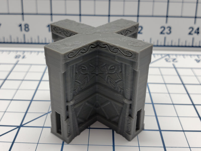 Empire of Scorching Sands - Curtained Palace Walls - DND - Dungeons & Dragons - RPG - Tabletop - EC3D - Miniature - 28 mm