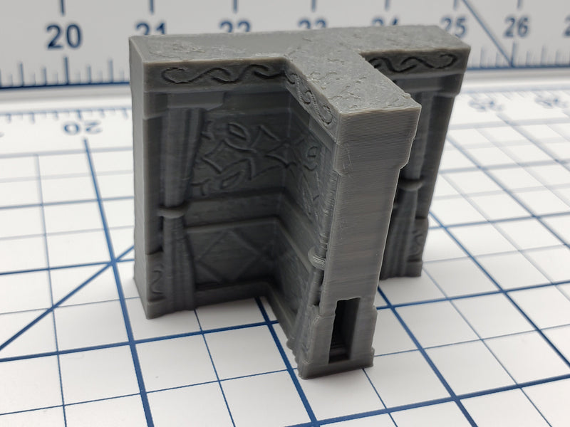 Empire of Scorching Sands - Curtained Palace Walls - DND - Dungeons & Dragons - RPG - Tabletop - EC3D - Miniature - 28 mm