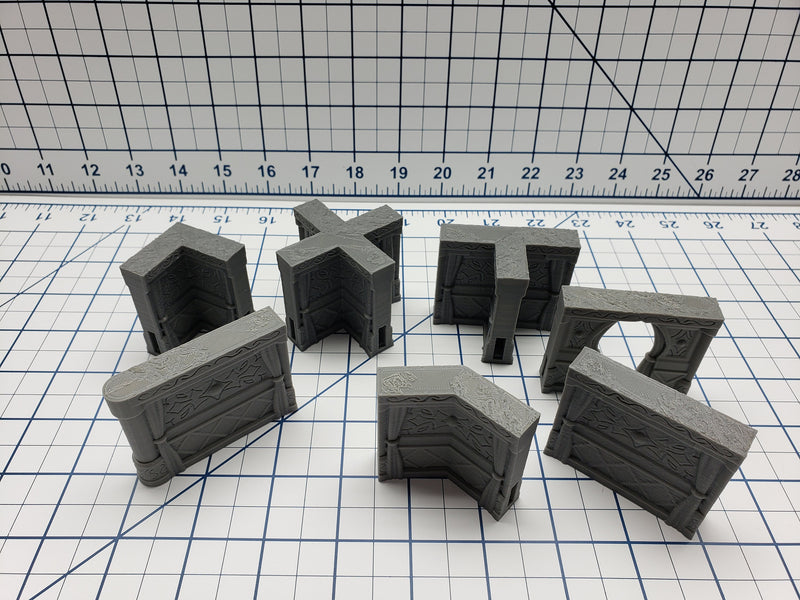 Empire of Scorching Sands - Curtained Palace Walls - DND - Dungeons & Dragons - RPG - Tabletop - EC3D - Miniature - 28 mm