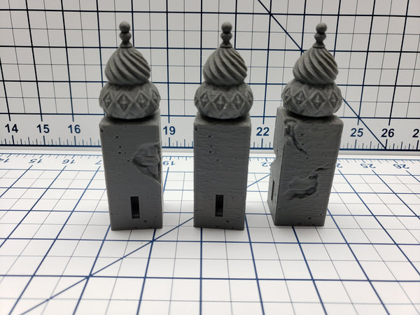 Empire of Scorching Sands - City Wall Columns - DND - Dungeons & Dragons - RPG - Tabletop - EC3D - Miniature - 28 mm