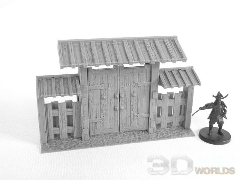 Samurai Wooden Walls - DND - Pathfinder - Dungeons & Dragons -  - Test of Honour - RPG - Tabletop - 28 mm / 1"