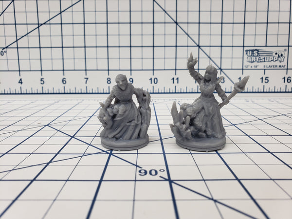 Wilds of Wintertide - Ice Witches Minis - DND - Pathfinder - Dungeons & Dragons - RPG - Tabletop - EC3D - 28 mm - 1"