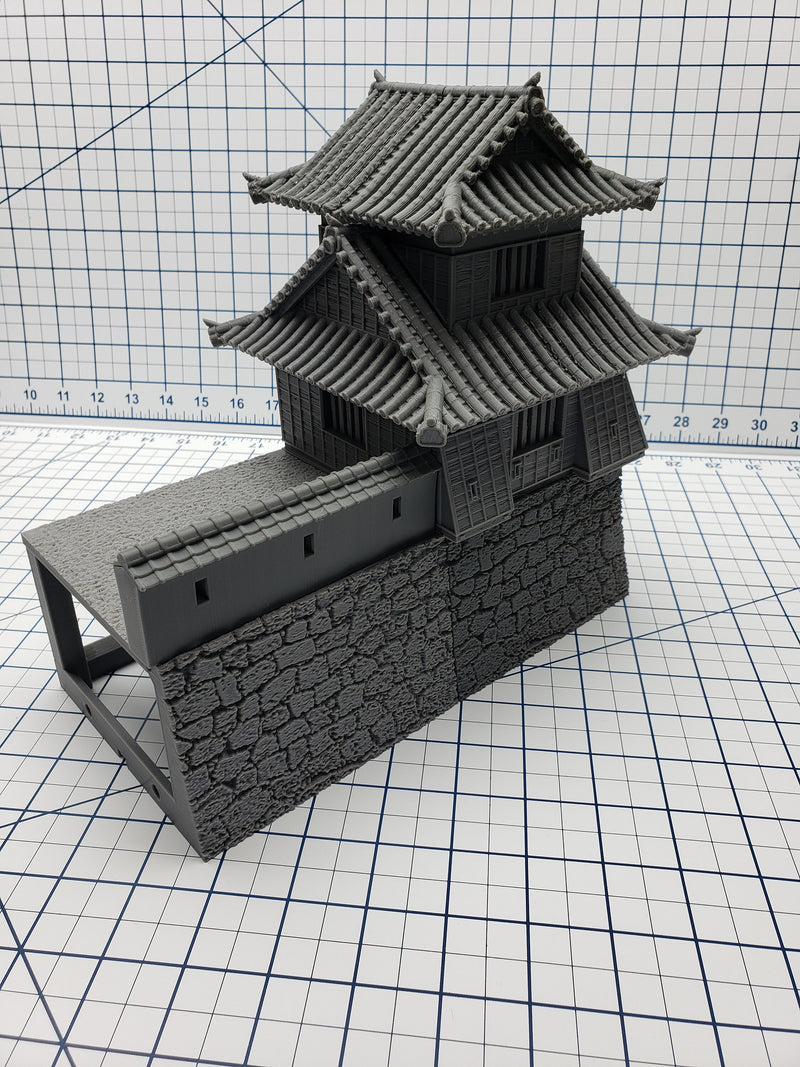 Samurai Castle Corner Tower - DND - Pathfinder - Dungeons & Dragons - Warhammer - Test of Honour - RPG - Tabletop - 28 mm / 1"