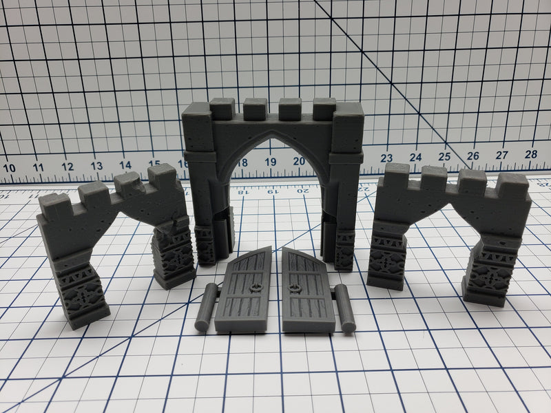 Empire of Scorching Sands - City Wall Entrances - DND - Dungeons & Dragons - RPG - Tabletop - EC3D - Miniature - 28 mm