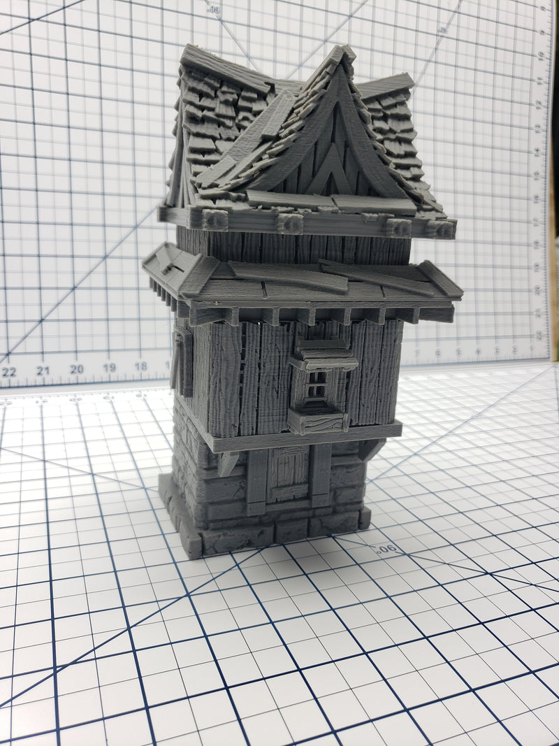 2 Story House - A2 - DND - Pathfinder - Dungeons & Dragons - RPG - Tabletop - Terrain - 28 mm / 1" - Warhammer - Gamescape3d