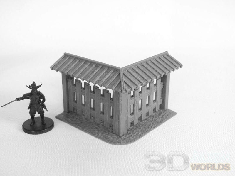 Samurai Wooden Walls - DND - Pathfinder - Dungeons & Dragons -  - Test of Honour - RPG - Tabletop - 28 mm / 1"